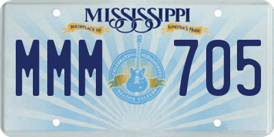MS license plate MMM705