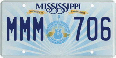 MS license plate MMM706