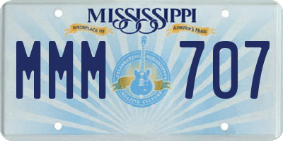 MS license plate MMM707