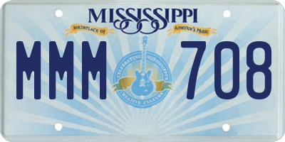 MS license plate MMM708