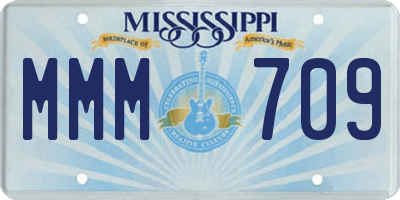 MS license plate MMM709