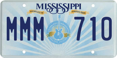 MS license plate MMM710
