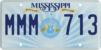 MS license plate MMM713