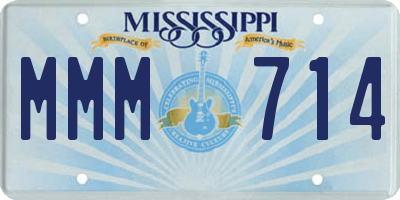 MS license plate MMM714