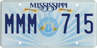 MS license plate MMM715