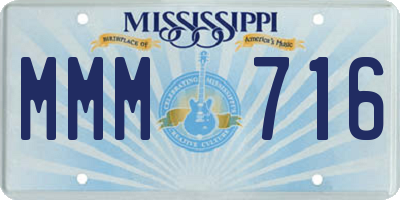 MS license plate MMM716
