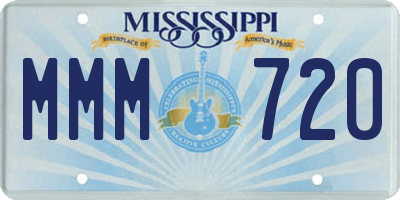 MS license plate MMM720