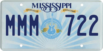 MS license plate MMM722