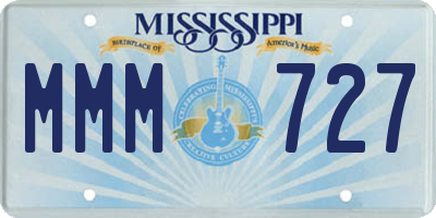 MS license plate MMM727