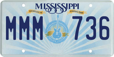 MS license plate MMM736