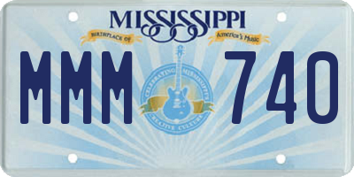 MS license plate MMM740