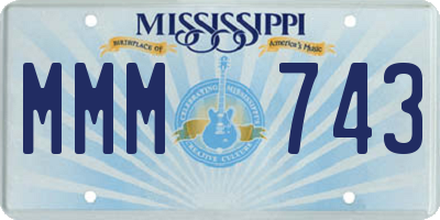 MS license plate MMM743