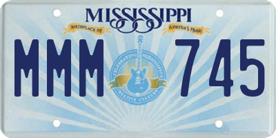 MS license plate MMM745
