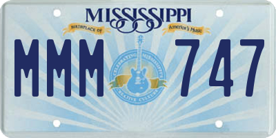 MS license plate MMM747