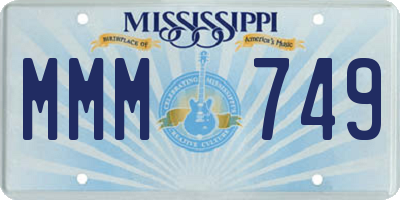 MS license plate MMM749