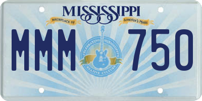 MS license plate MMM750