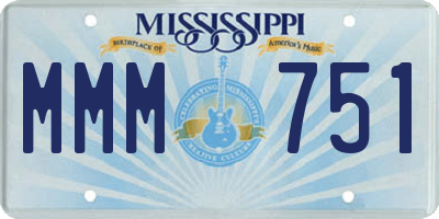 MS license plate MMM751