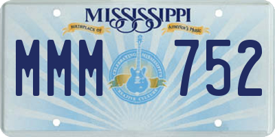 MS license plate MMM752