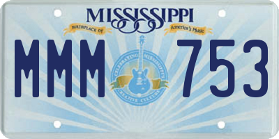 MS license plate MMM753