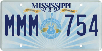 MS license plate MMM754