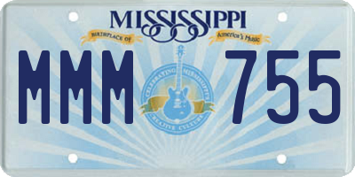 MS license plate MMM755