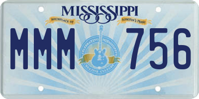 MS license plate MMM756