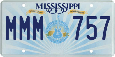 MS license plate MMM757