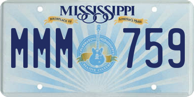 MS license plate MMM759