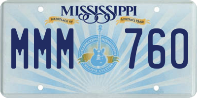 MS license plate MMM760