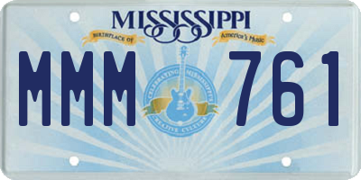 MS license plate MMM761