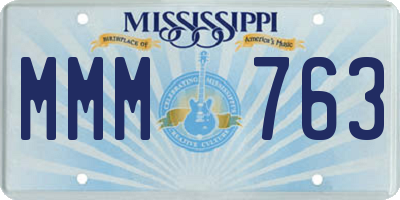 MS license plate MMM763