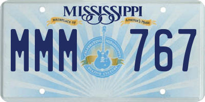 MS license plate MMM767