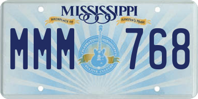 MS license plate MMM768