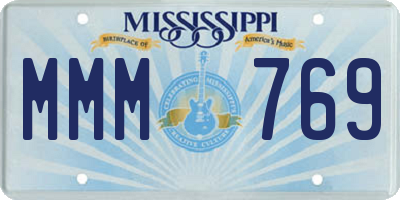 MS license plate MMM769