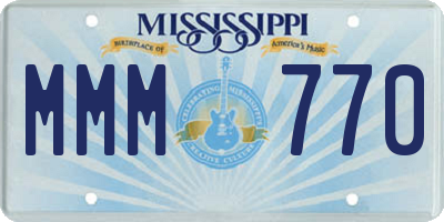 MS license plate MMM770
