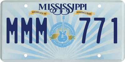 MS license plate MMM771
