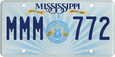 MS license plate MMM772