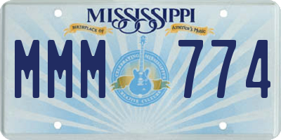 MS license plate MMM774