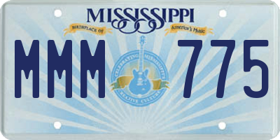 MS license plate MMM775