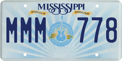 MS license plate MMM778