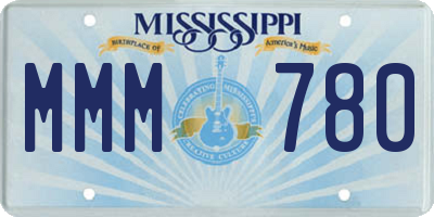 MS license plate MMM780