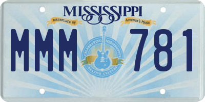 MS license plate MMM781