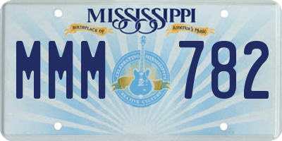 MS license plate MMM782