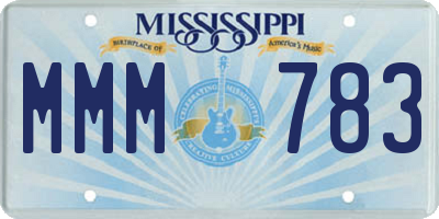 MS license plate MMM783