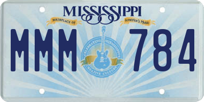 MS license plate MMM784