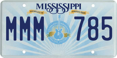 MS license plate MMM785
