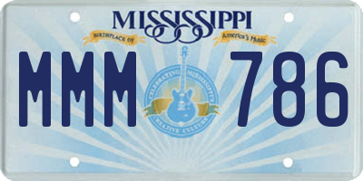 MS license plate MMM786