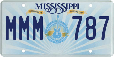MS license plate MMM787