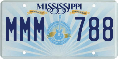 MS license plate MMM788