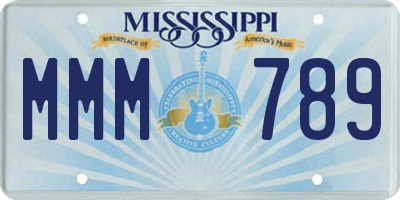 MS license plate MMM789